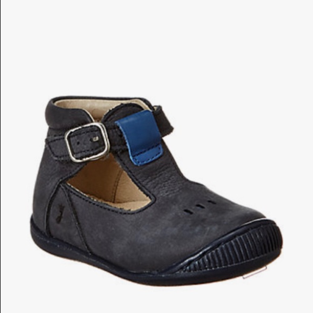 Jacadi Paris T-Strap Suede and Leather Bootie